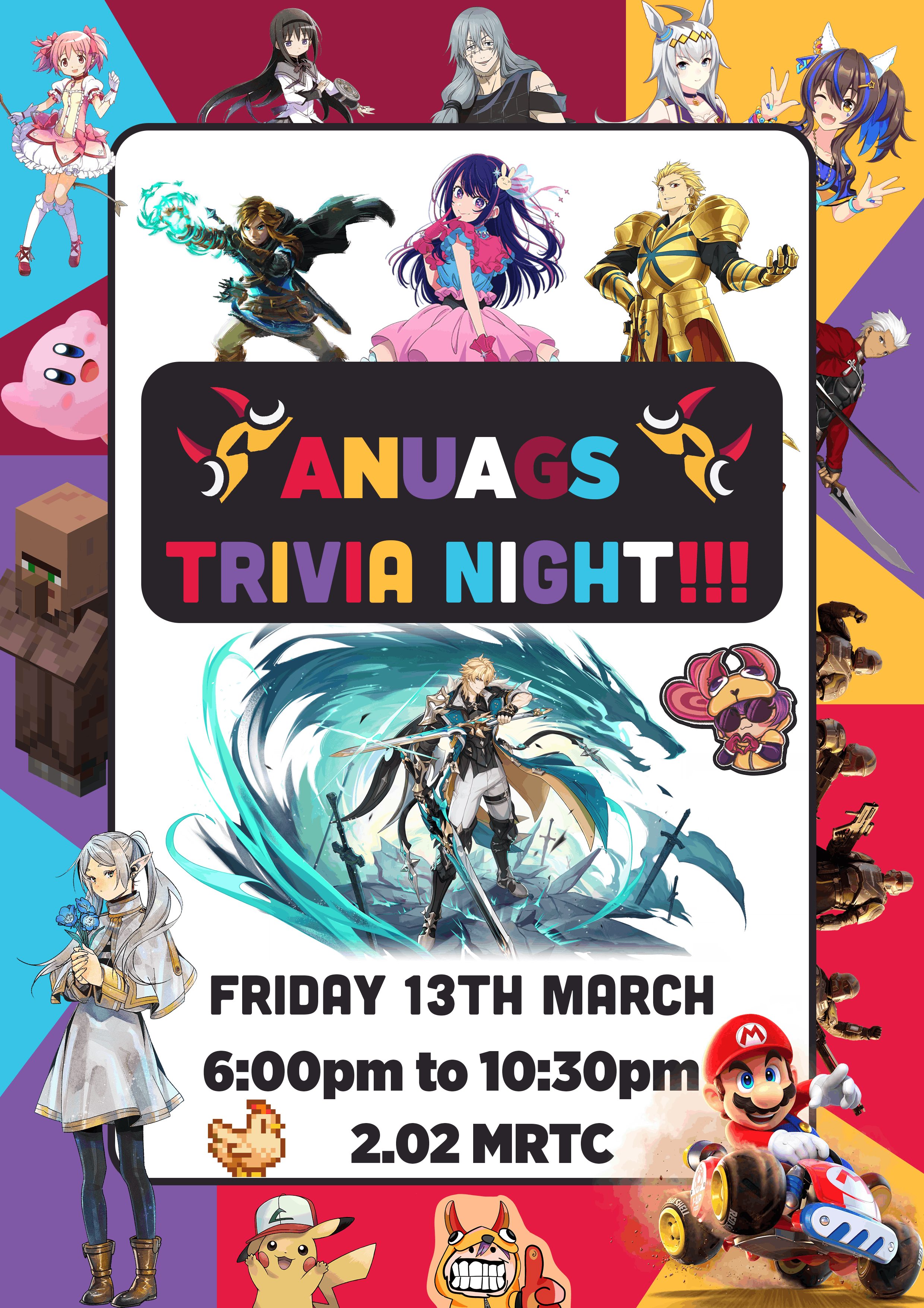 Official artwork for Anime & Games Trivia Night · 2026-03-13