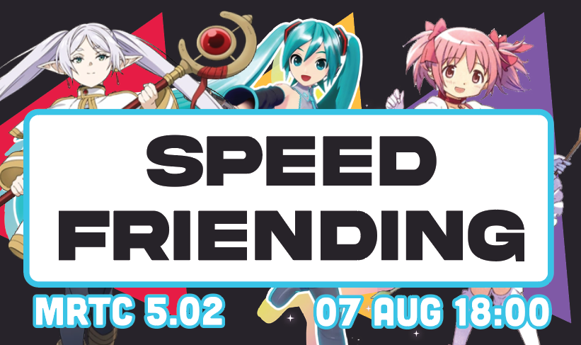 Official artwork for ANUAGS Speed Friending · 2026-08-07