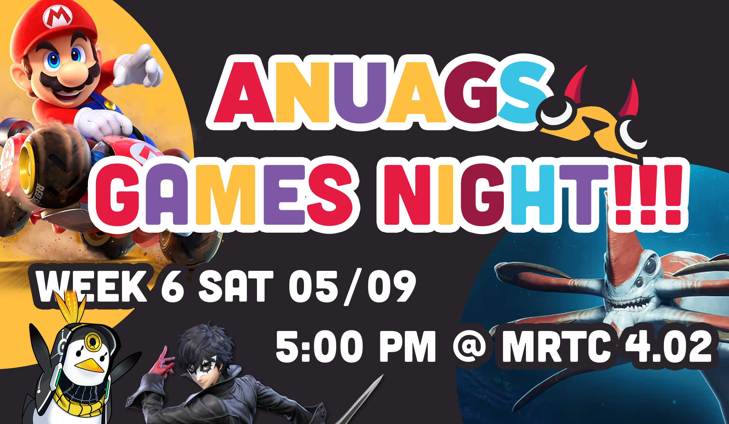 Official artwork for AGS End-of-term Games Night · 2026-09-05
